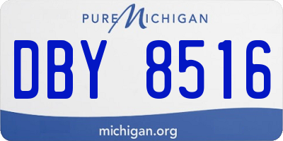 MI license plate DBY8516