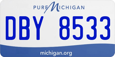 MI license plate DBY8533
