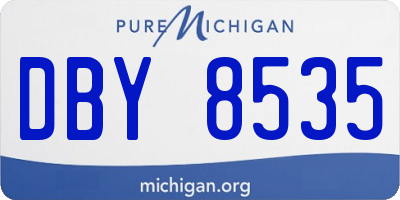 MI license plate DBY8535