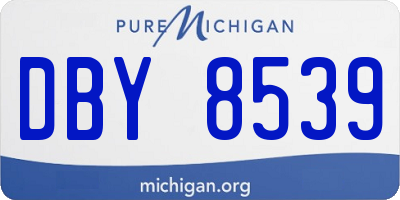 MI license plate DBY8539