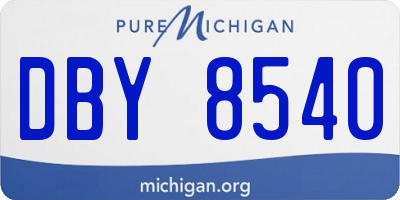 MI license plate DBY8540