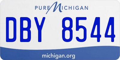 MI license plate DBY8544