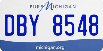 MI license plate DBY8548