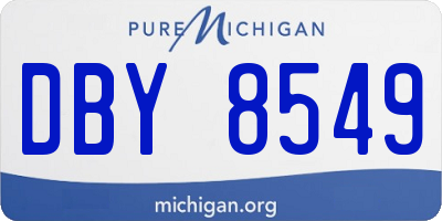 MI license plate DBY8549