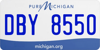 MI license plate DBY8550