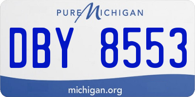 MI license plate DBY8553