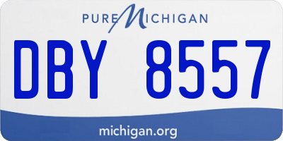 MI license plate DBY8557
