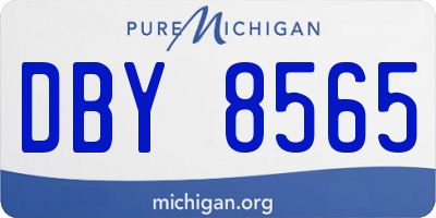 MI license plate DBY8565
