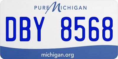 MI license plate DBY8568