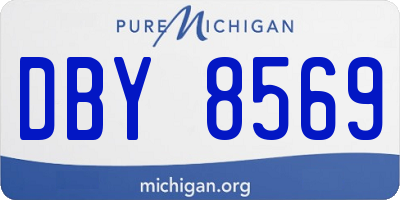 MI license plate DBY8569