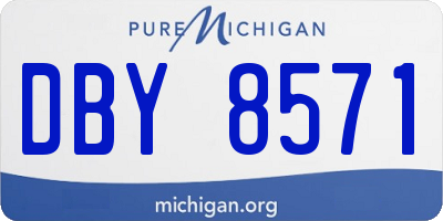 MI license plate DBY8571
