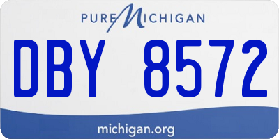 MI license plate DBY8572