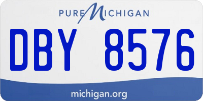MI license plate DBY8576