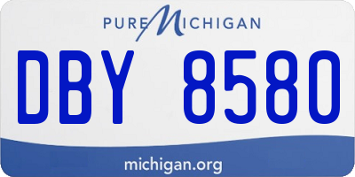 MI license plate DBY8580