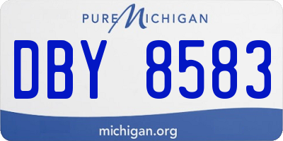 MI license plate DBY8583