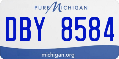 MI license plate DBY8584