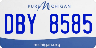 MI license plate DBY8585