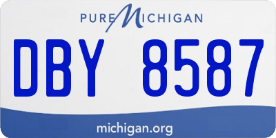 MI license plate DBY8587