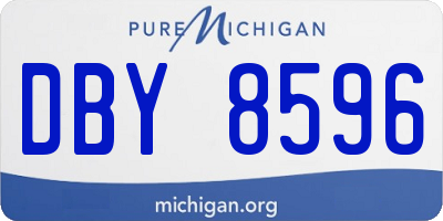 MI license plate DBY8596