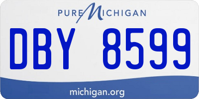 MI license plate DBY8599