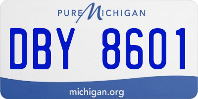 MI license plate DBY8601
