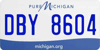 MI license plate DBY8604