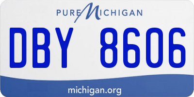 MI license plate DBY8606