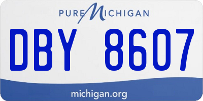 MI license plate DBY8607
