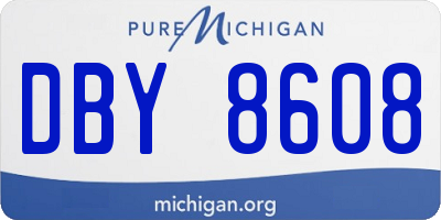 MI license plate DBY8608