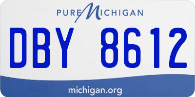 MI license plate DBY8612