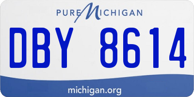 MI license plate DBY8614
