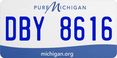 MI license plate DBY8616