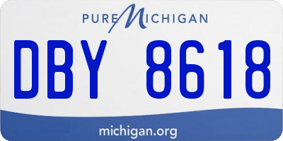 MI license plate DBY8618