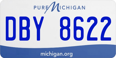 MI license plate DBY8622