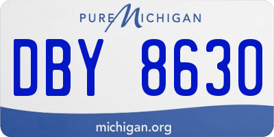 MI license plate DBY8630