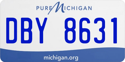 MI license plate DBY8631