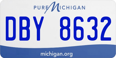 MI license plate DBY8632