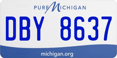 MI license plate DBY8637