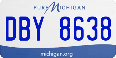 MI license plate DBY8638