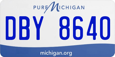 MI license plate DBY8640