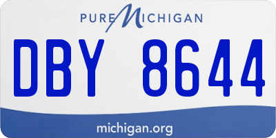 MI license plate DBY8644