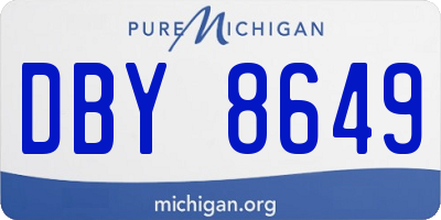 MI license plate DBY8649