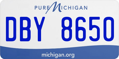 MI license plate DBY8650