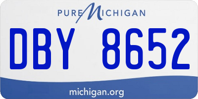 MI license plate DBY8652
