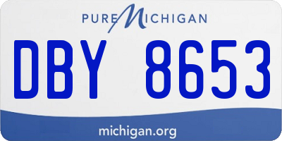 MI license plate DBY8653
