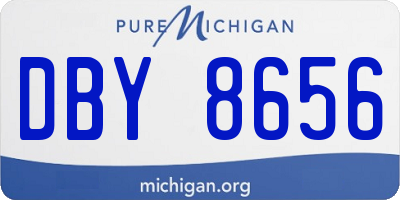 MI license plate DBY8656