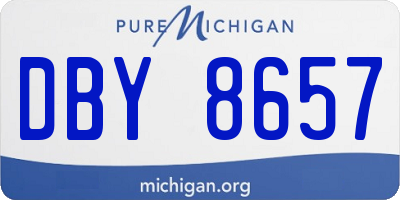 MI license plate DBY8657