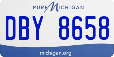 MI license plate DBY8658