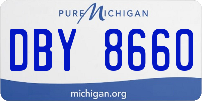 MI license plate DBY8660