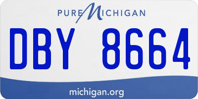 MI license plate DBY8664